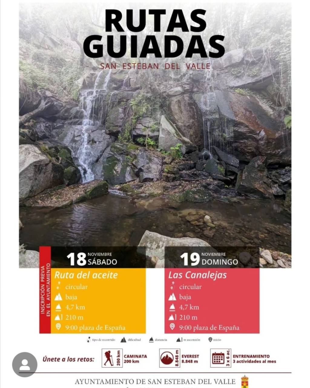 Rutas Guiadas de noviembre 2023 en San Esteban del Valle
